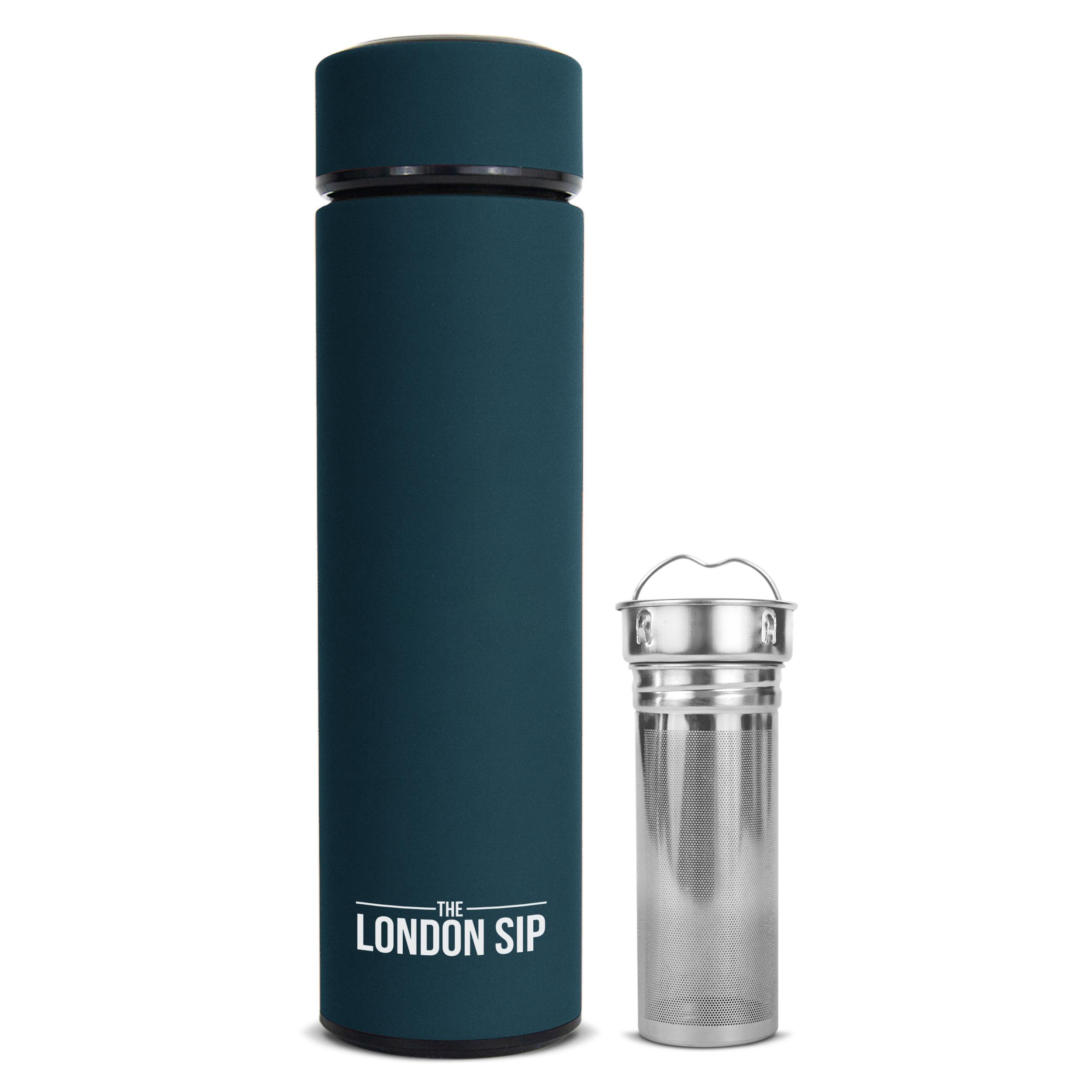 London Sip - 16oz Tea Infuser Bottle, Teal