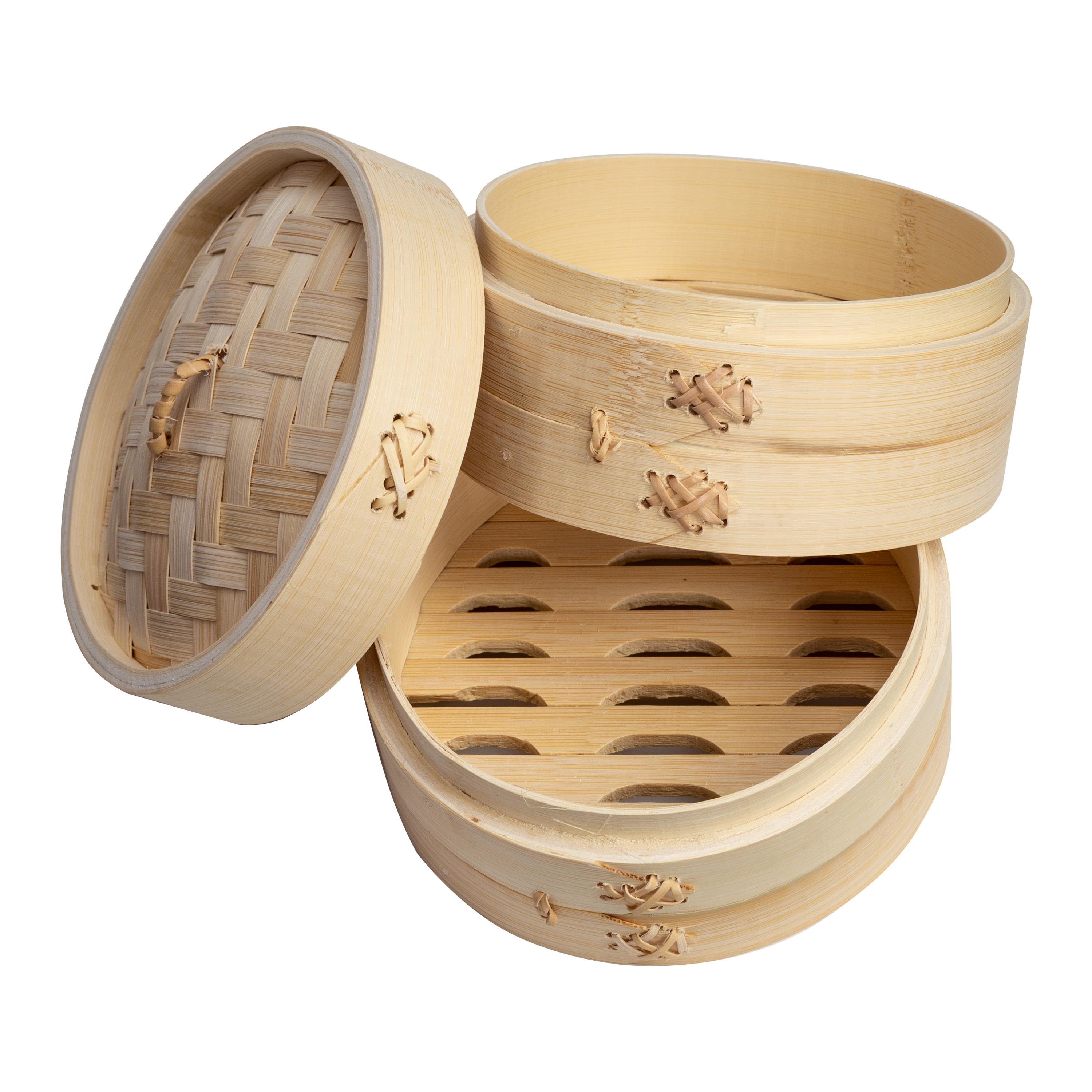 Joyce Chen - 2-Tier Bamboo Steamer Baskets, 6-Inch