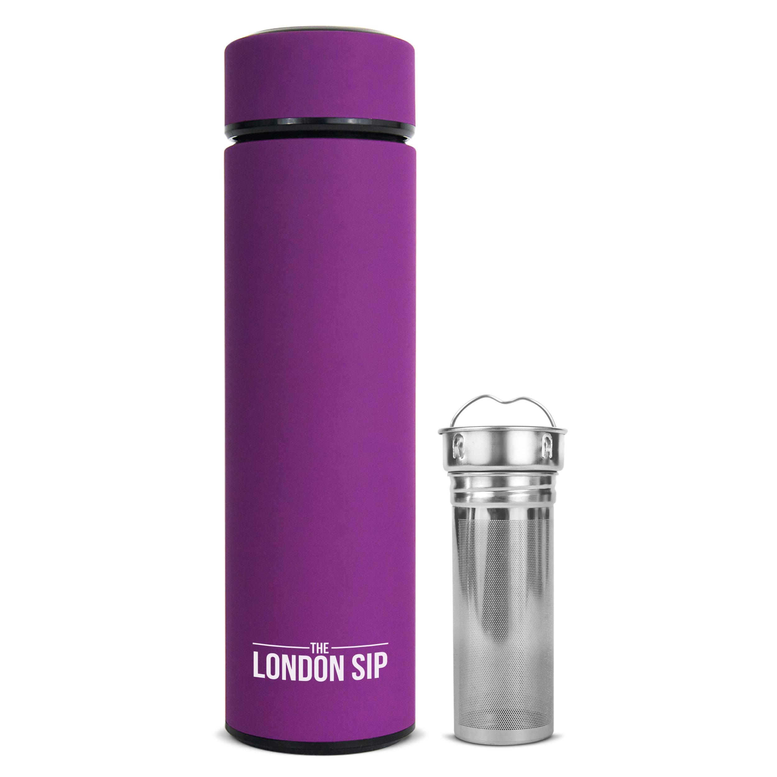 London Sip - 16oz Tea Infuser Bottle, Purple