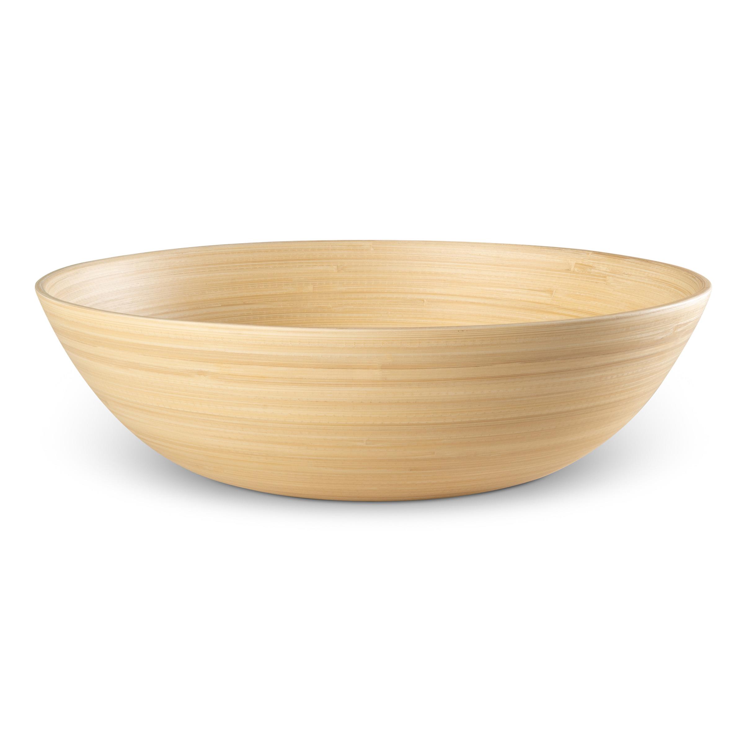 LEXA - 12-Inch Bamboo Salad Bowl - Natural Bamboo
