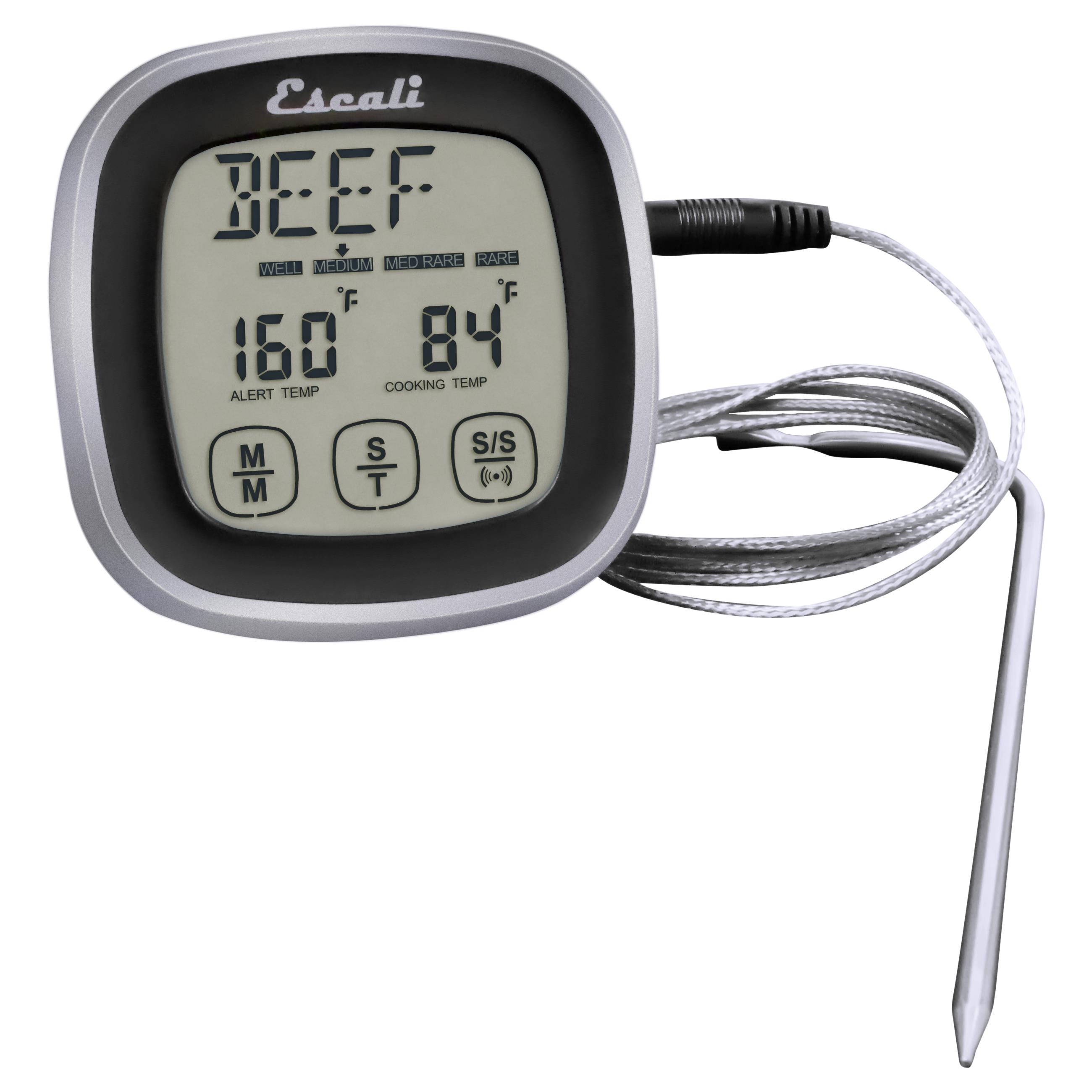 Escali - Touch Screen Thermometer & Timer, Black
