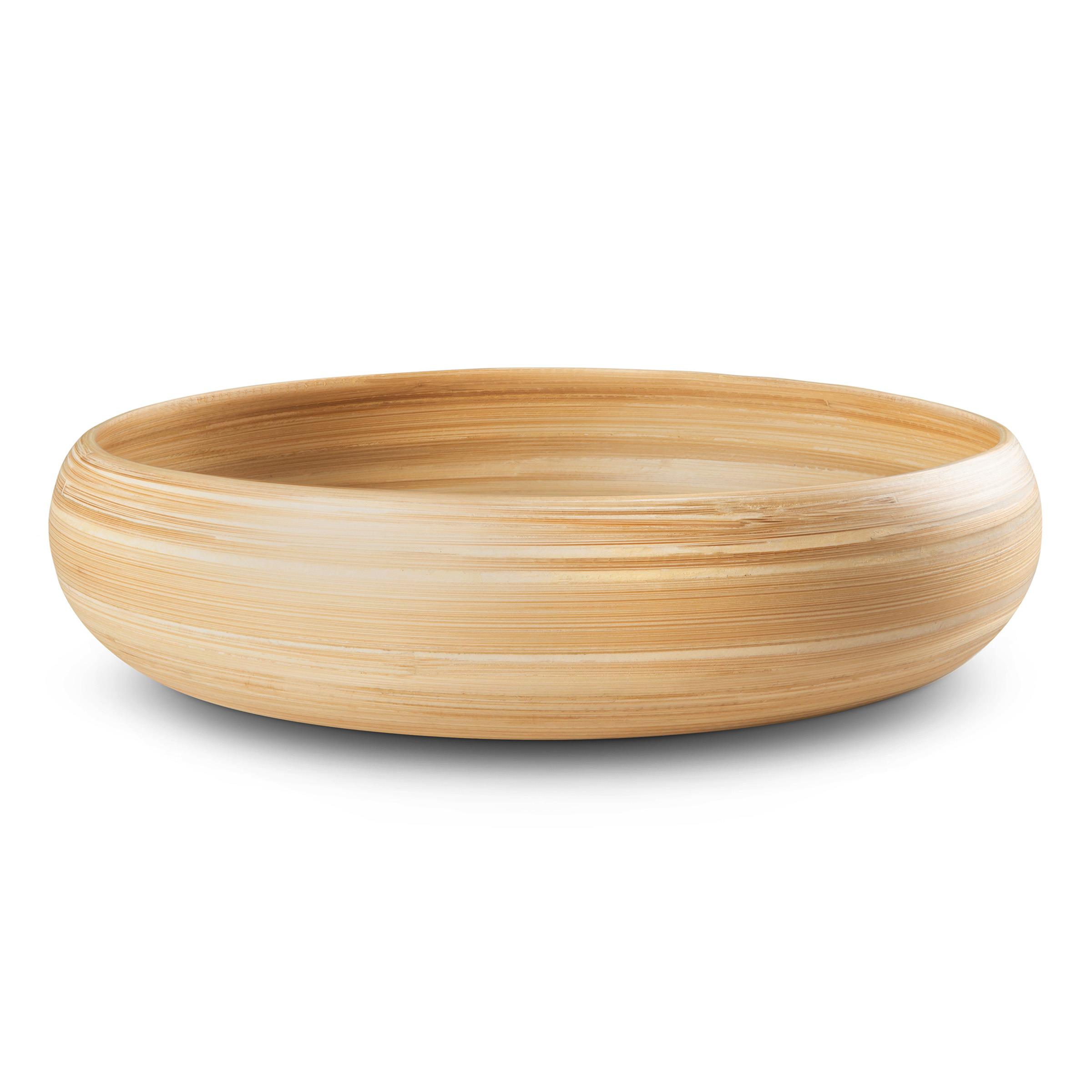 LEXA - 12-Inch Bamboo Fruit Bowl - Natural Bamboo