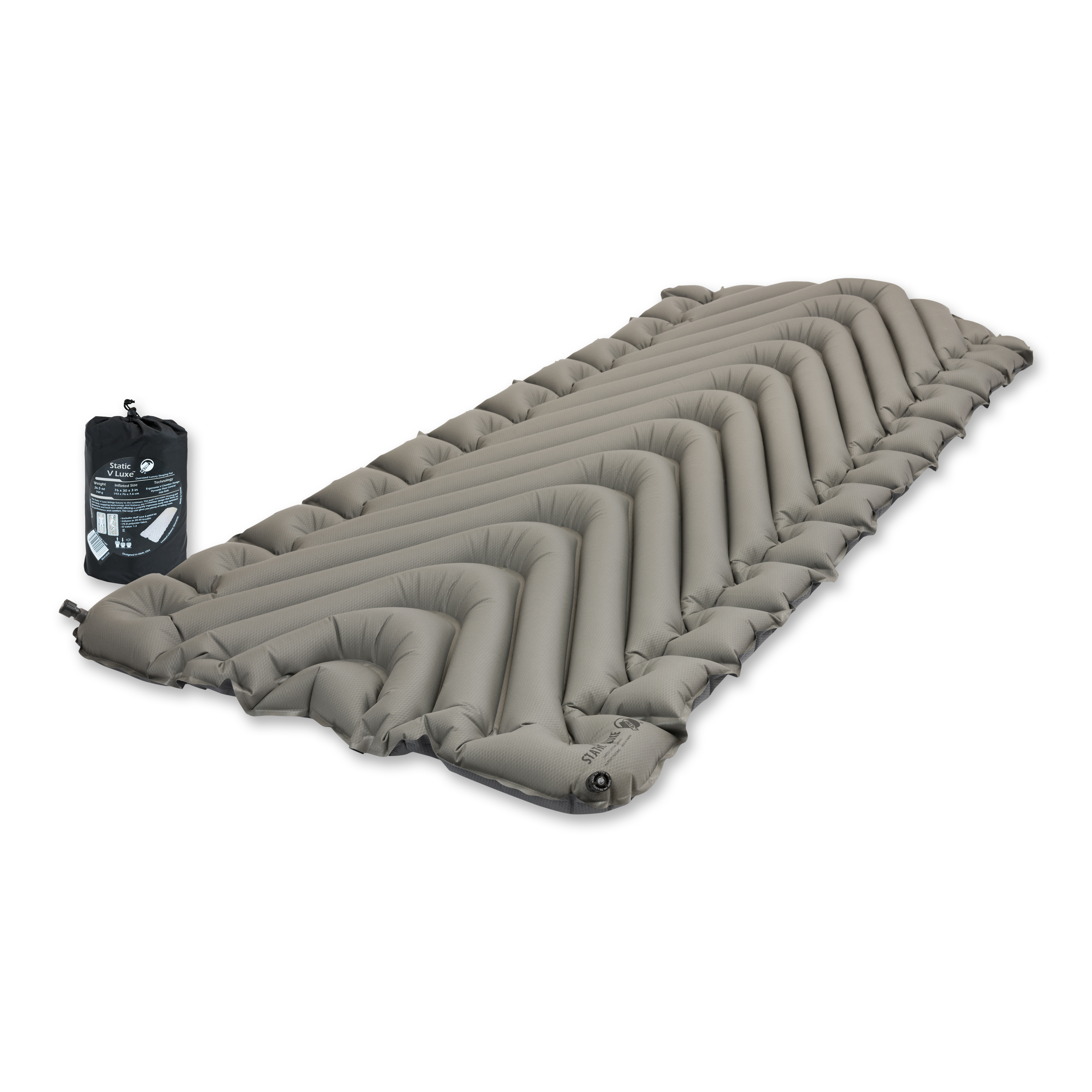 Static V Luxe Sleeping Pad - Stone Grey