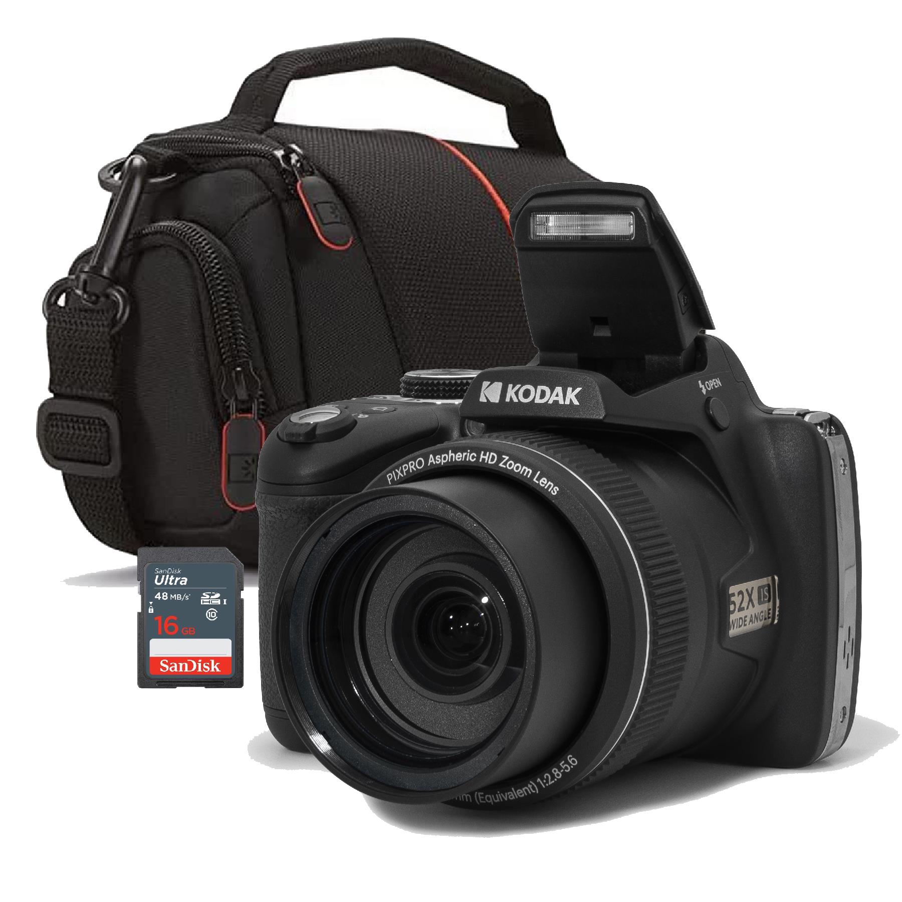 PIXPRO AZ528 52x Zoom Bridge Digital Camera With Carrying Case & 16gb SD Card