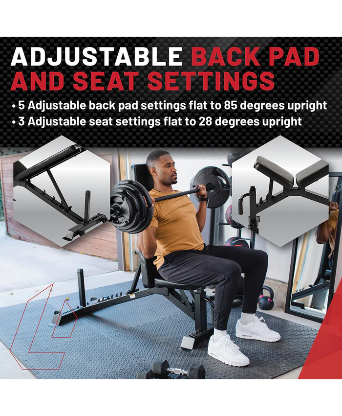 Lifeline Adjustable Weight Bench – For Weightlifting and Strength Training