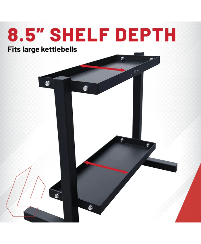 Lifeline Kettlebell Storage Rack - 2-Tier 500Lb Capacity