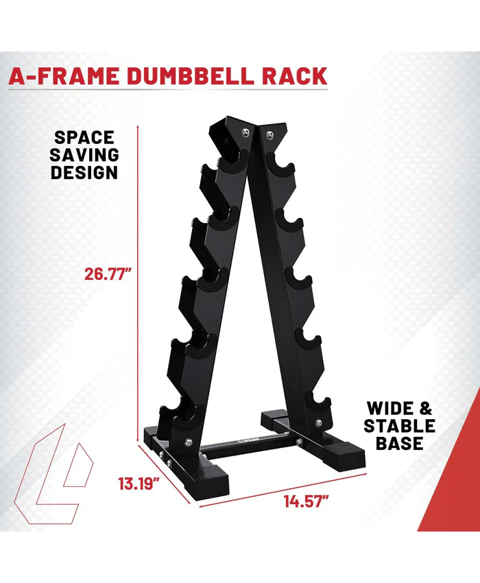 Lifeline A-Frame Dumbbell Rack – Compact and Durable Storage Solution for Up to 200 lbs of Dumbbells
