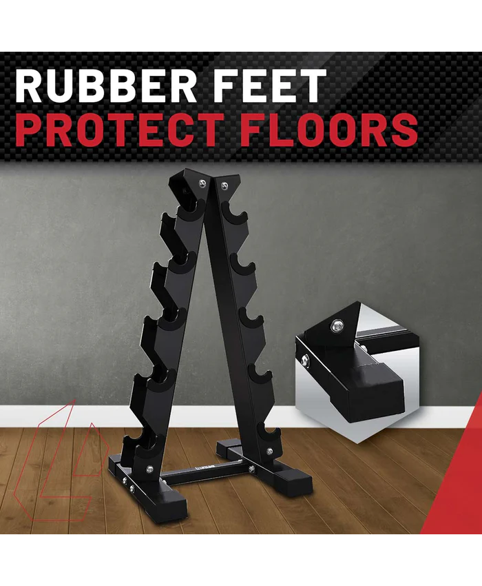 Lifeline A-Frame Dumbbell Rack – Compact And Durable Storage Solution For Up To 200 Lbs Of Dumbbells