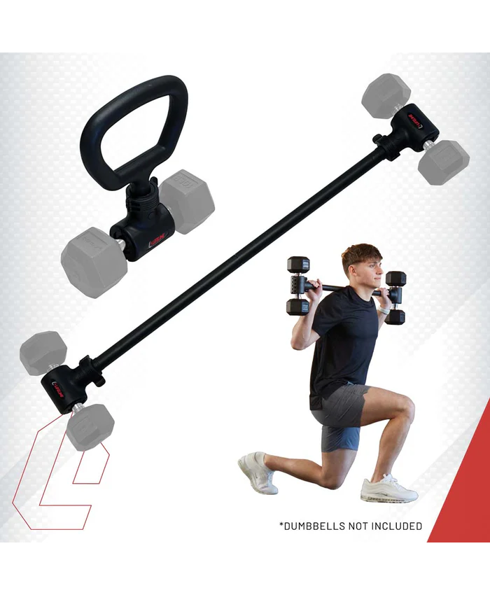 Lifeline Fitness Dumbbell Converter Set – Transform Dumbbells into Barbell & Kettlebell with Resistance Training FeaturesV