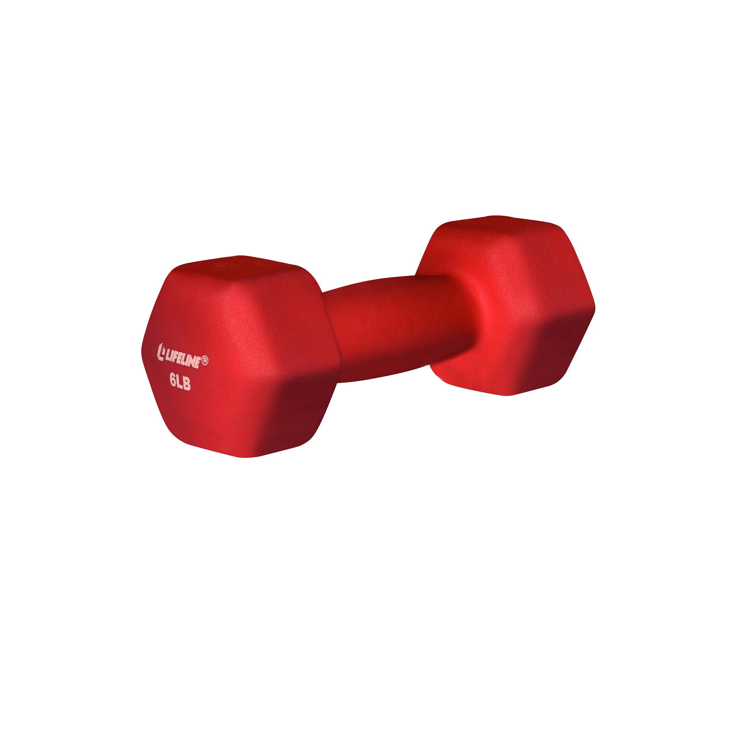 Lifeline - Hex Neoprene Dumbbell, 6 Lbs