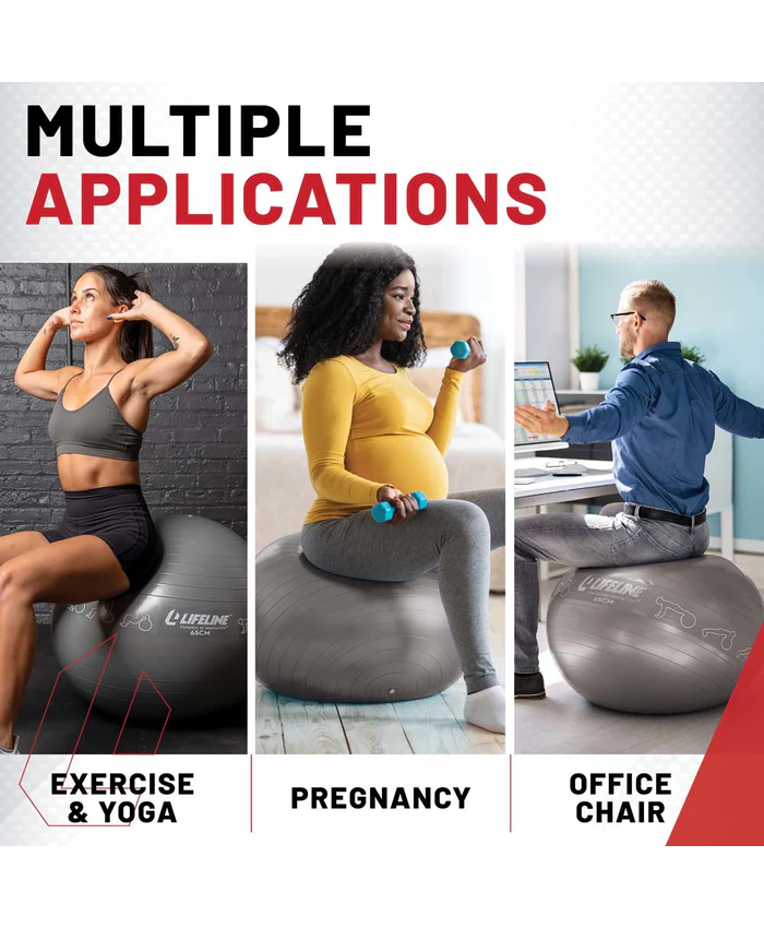 Lifeline Fitness Exercise Ball - Three Sizes Available