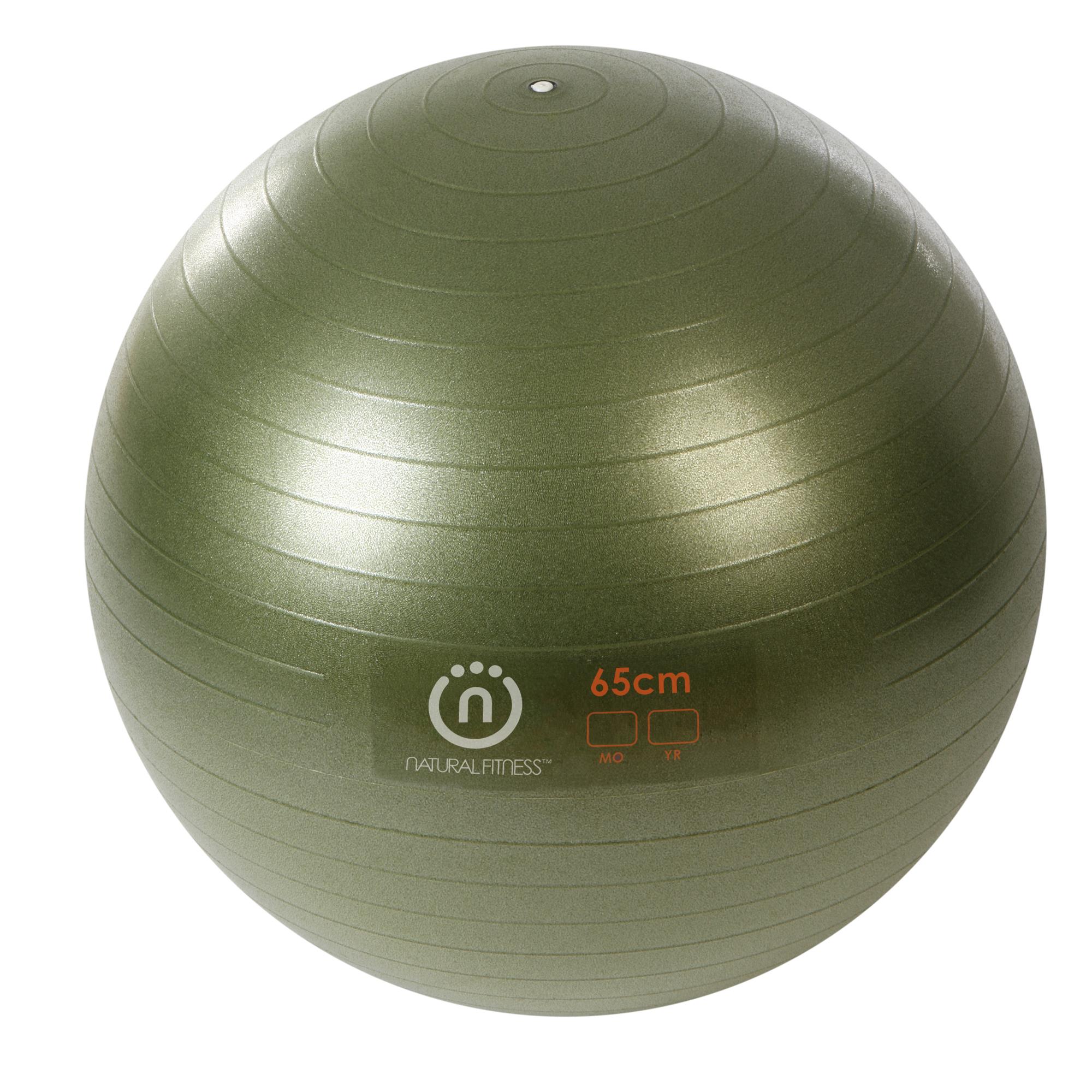 Natural Fitness - PRO Burst Resistant Exercise Ball - 65cm - Small - Olive