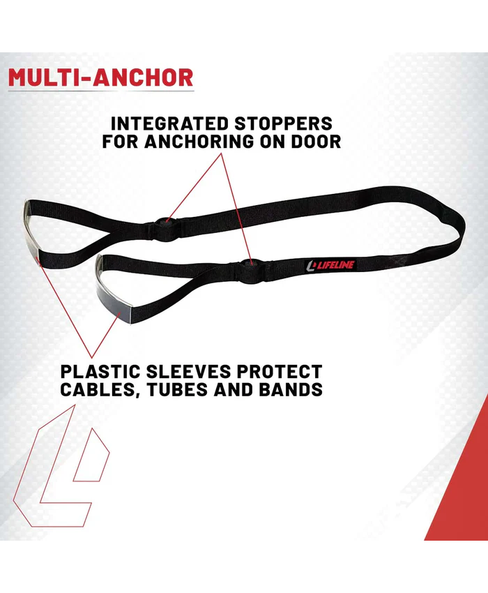 Lifeline Fitness Multi-Anchor – Versatile Resistance Band Anchor for Doors, Poles, Beams, and Outdoor Workouts