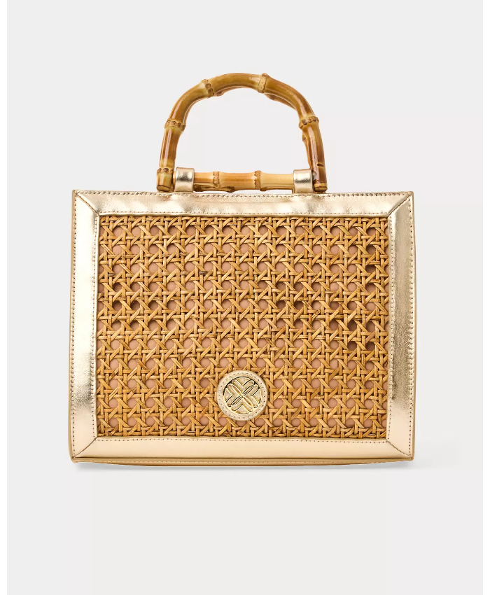 Liza Cane Top Handle Bag