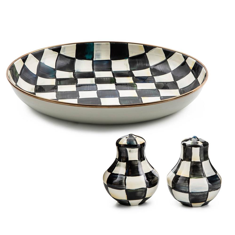 Courtly Check Abundant Bowl & Shakers