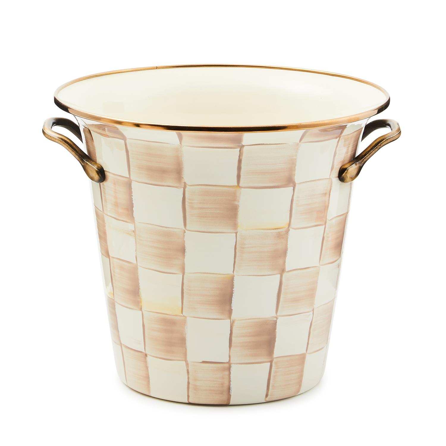 Mocha Check Wine Cooler