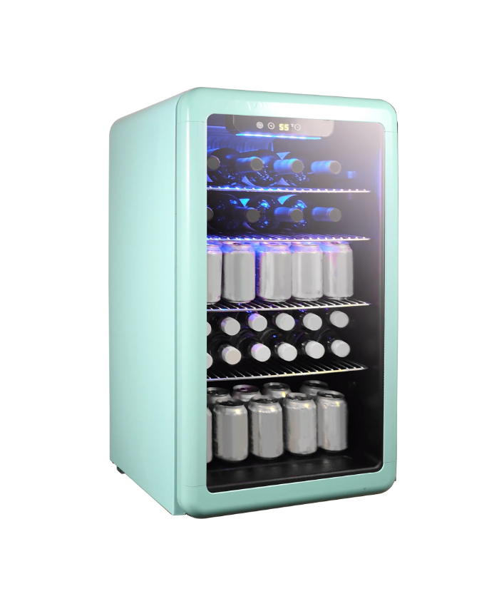 3.4 cu. ft. Retro Beverage Cooler in Mint Green,