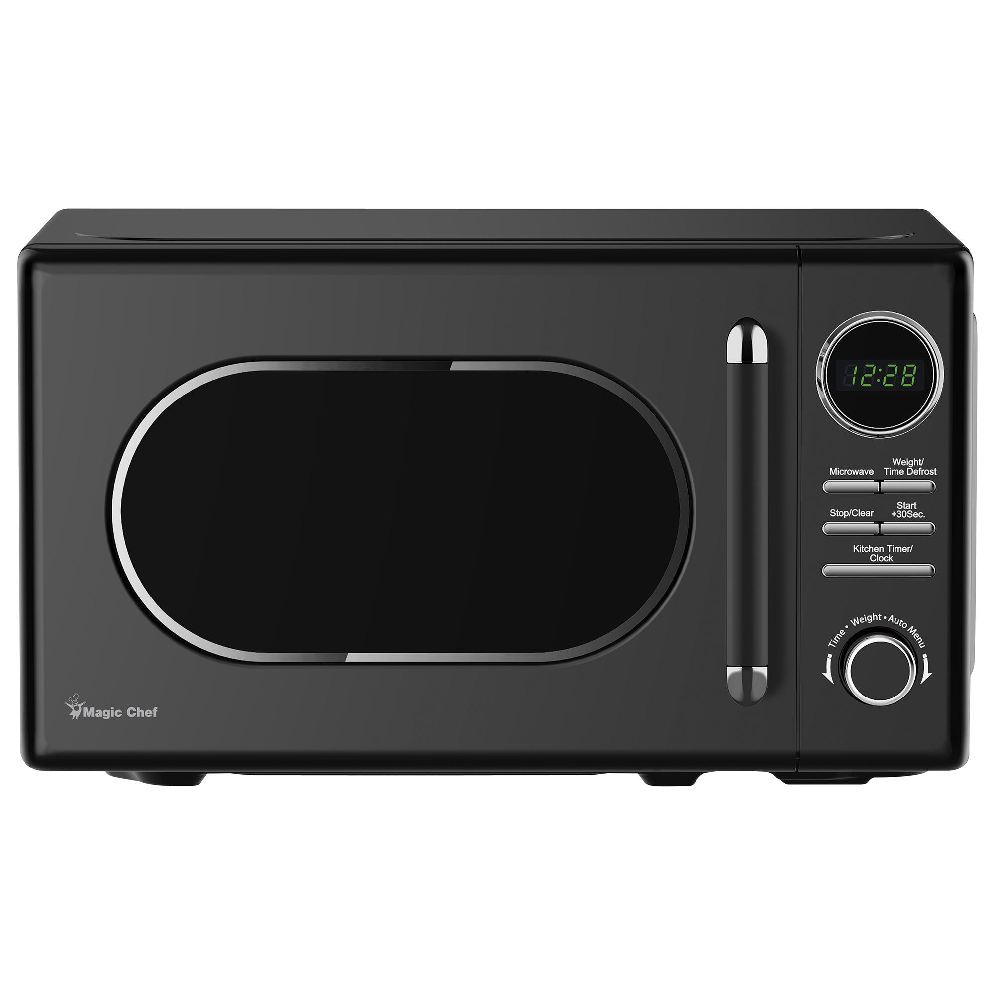 0.7 Cu. Ft. 700 Watt Retro Style Microwave Oven - Black