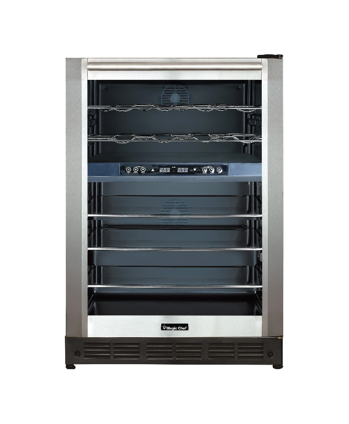 44 Bottle/140 Can Dual Zone Wine And Beverage In Stainless Steel
