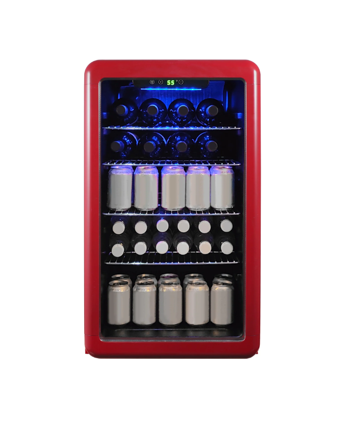 3.4 cu. ft. Retro Beverage Cooler in Red