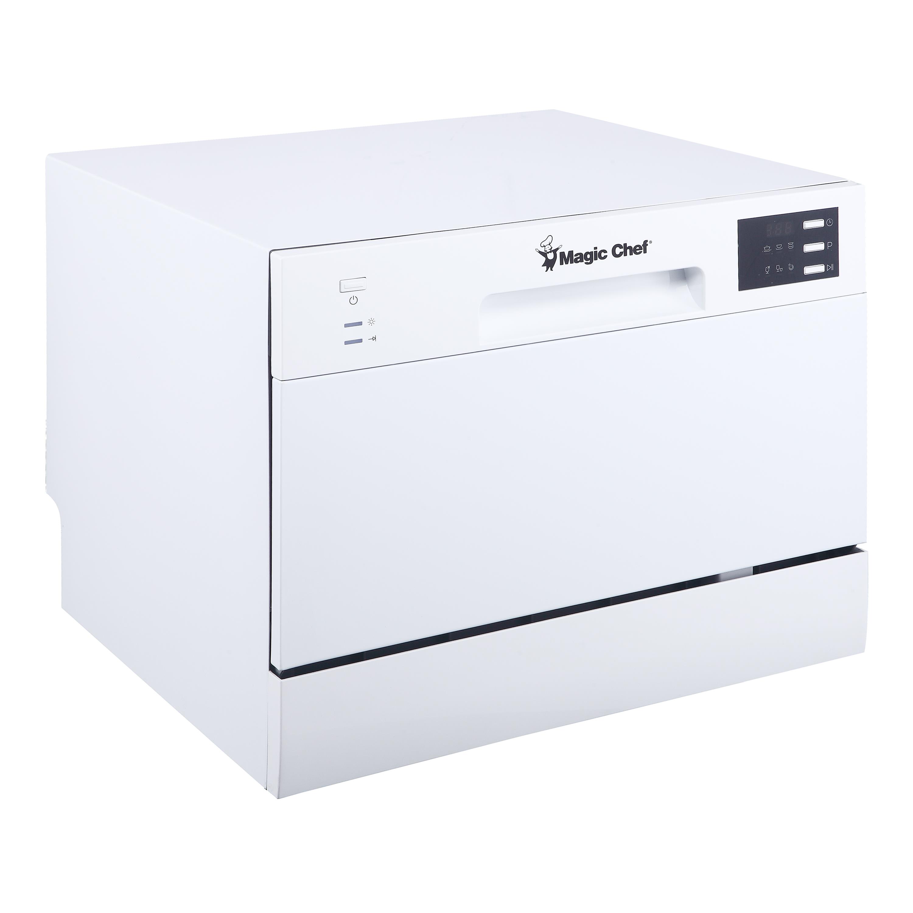 6 Place Setting Countertop Dishwasher - White
