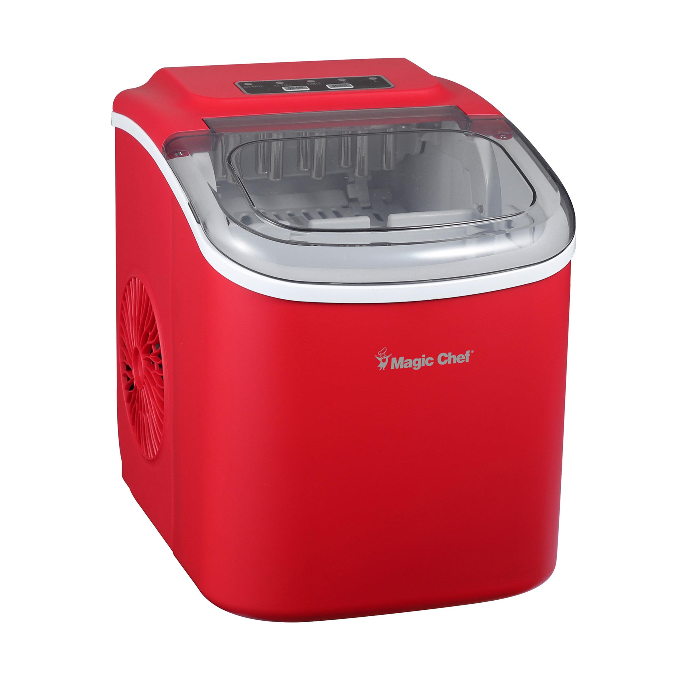 27lb Portable Countertop Ice Maker - Red