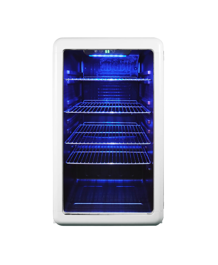 3.4 Cu. Ft. Retro Beverage Cooler, In White