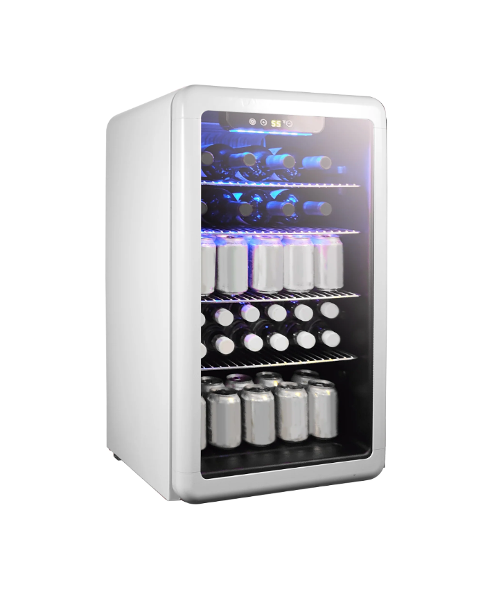3.4 Cu. Ft. Retro Beverage Cooler, In White