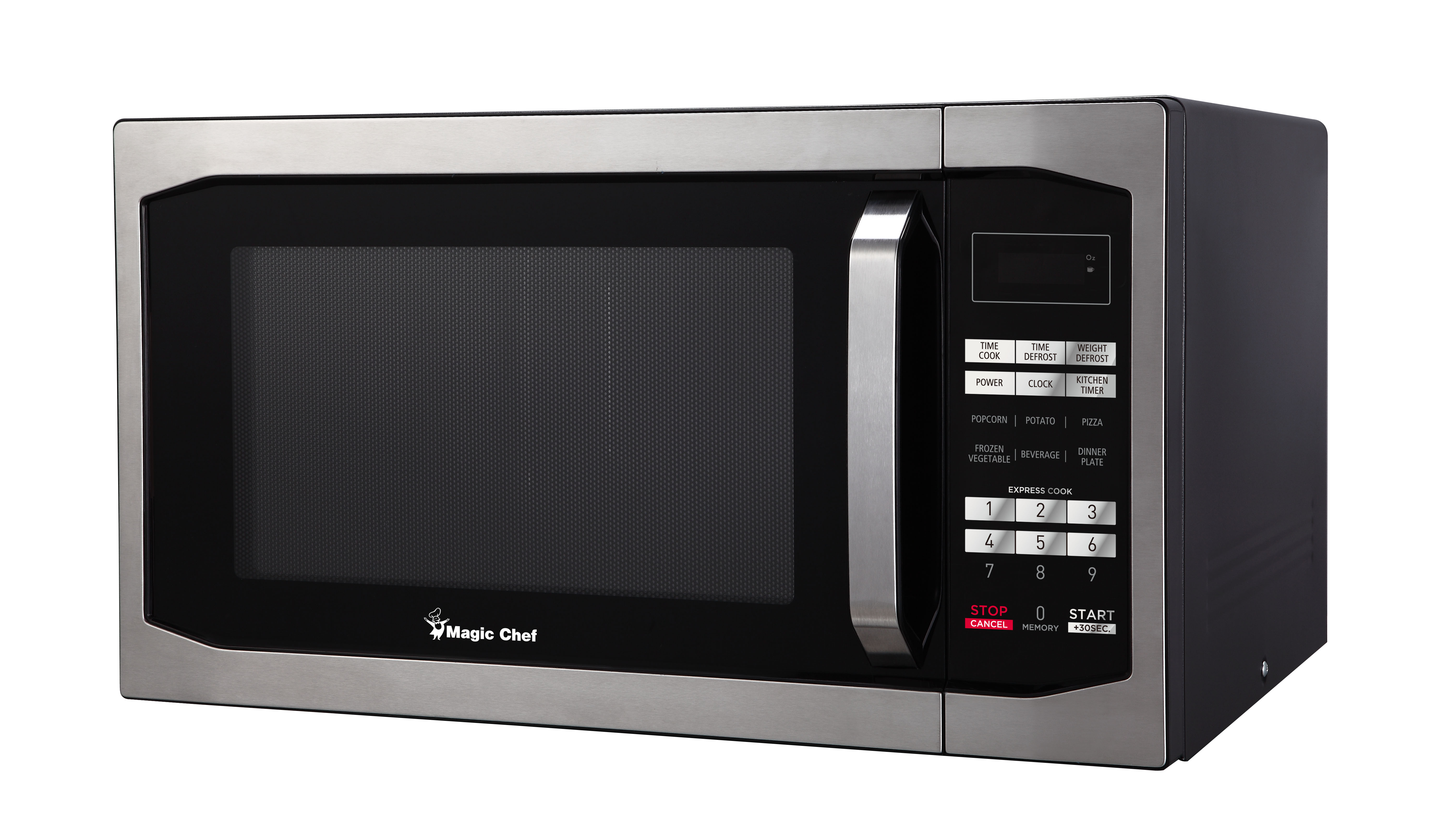 1.6 Cu. Ft. 1100 Watt Microwave Oven - Stainless Look