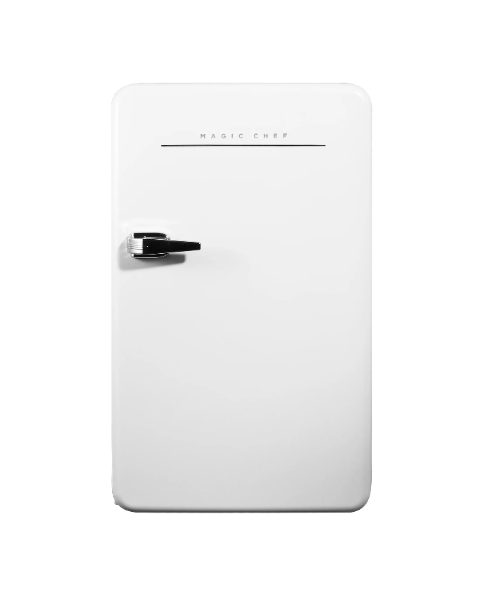 3.2 Cu. Ft. Retro Mini Refrigerator In White, Without Freezer