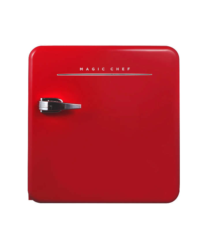 1.6 Cu. Ft. Retro Mini Refrigerator In Red, Without Freezer