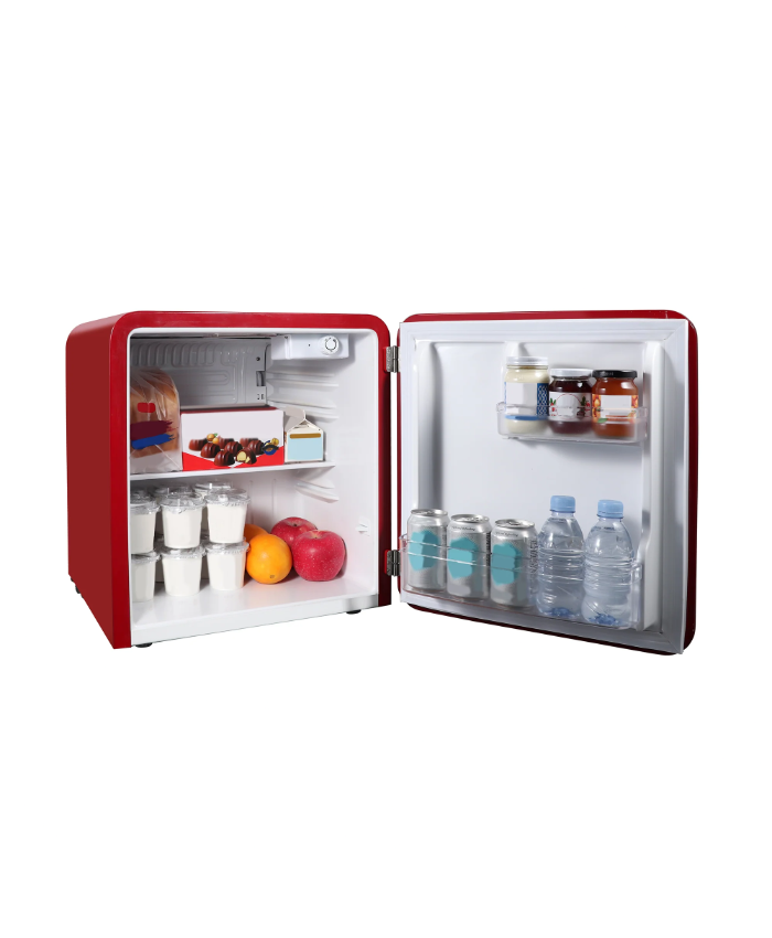 1.6 Cu. Ft. Retro Mini Refrigerator In Red, Without Freezer