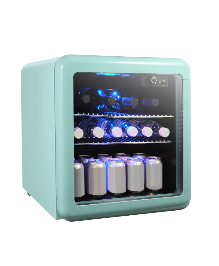 1.7 cu. ft. Retro Beverage Cooler in Mint Green
