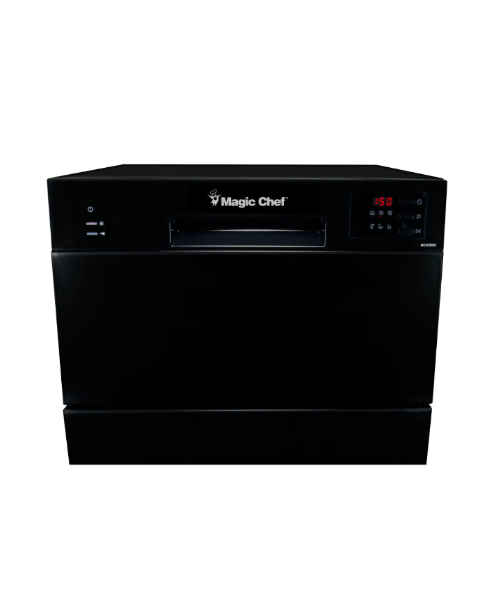 Black Electronic Countertop 120-volt Dishwasher With 6-Cycles, 6 Place Settings Capacity