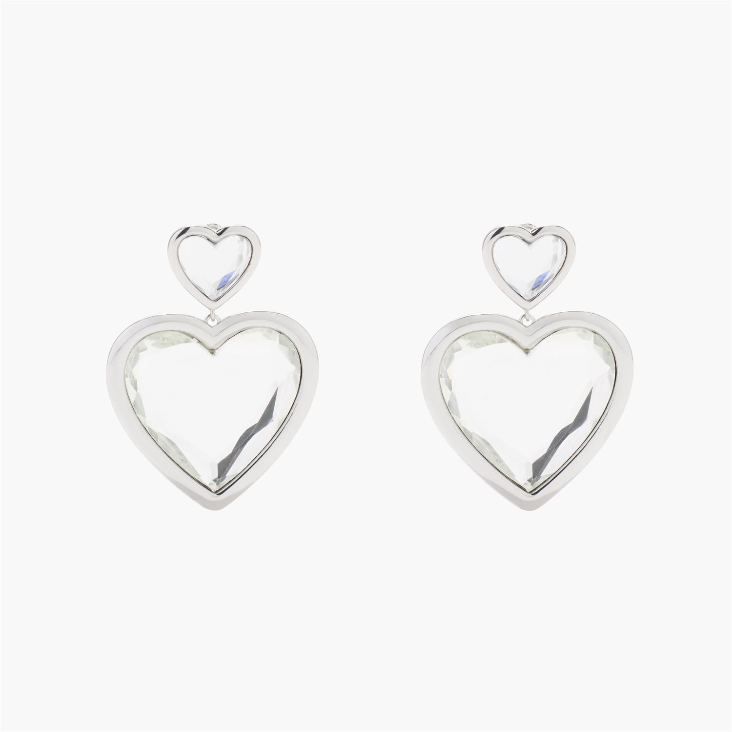 Double Heart Hoop Earrings