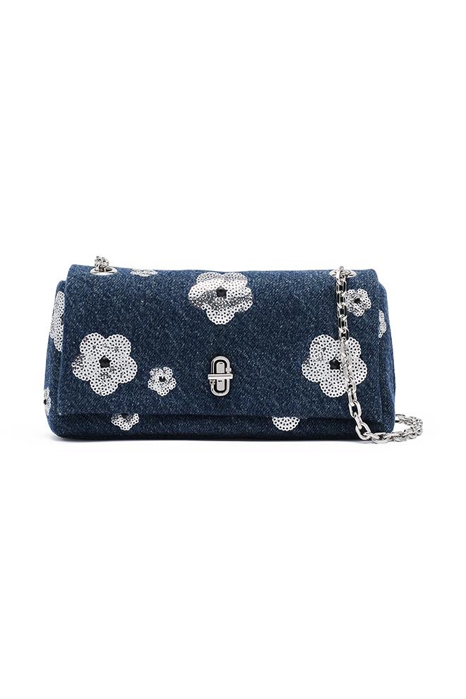 The Sequin Daisy Denim Mini Bag