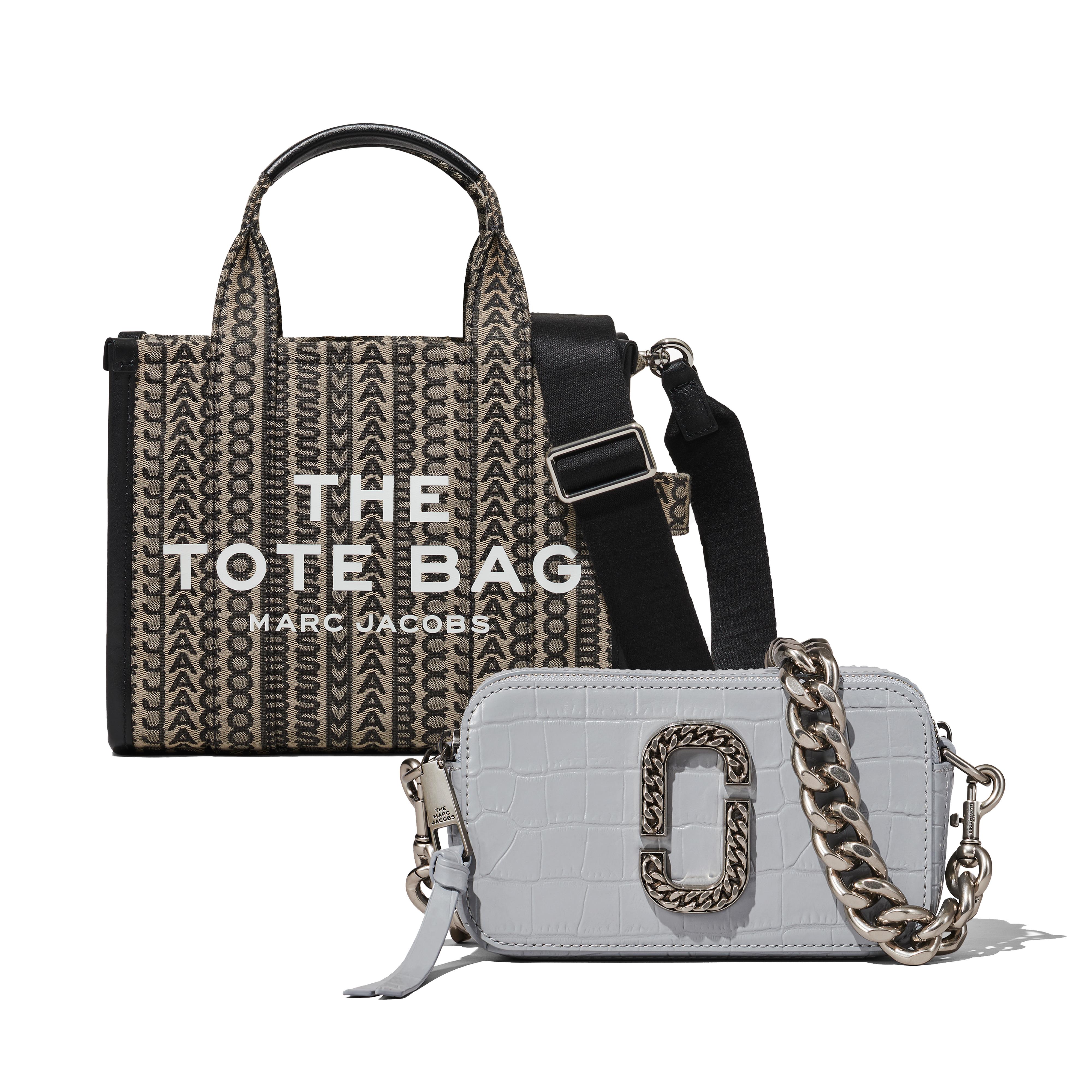 Monogram Tote W/ Croc Embossed Snapshot