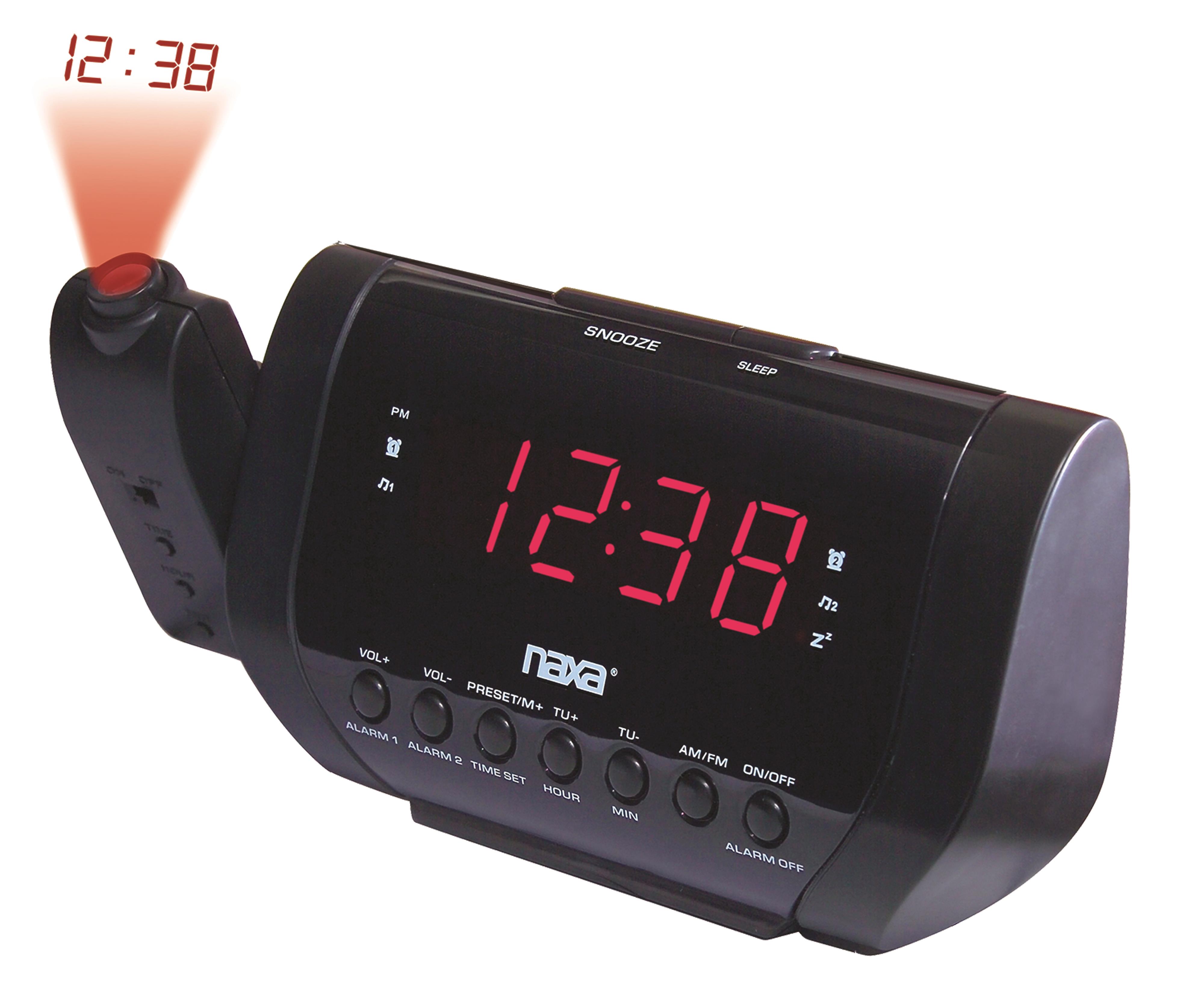 Naxa Projection Dual Alarm Clock Radio