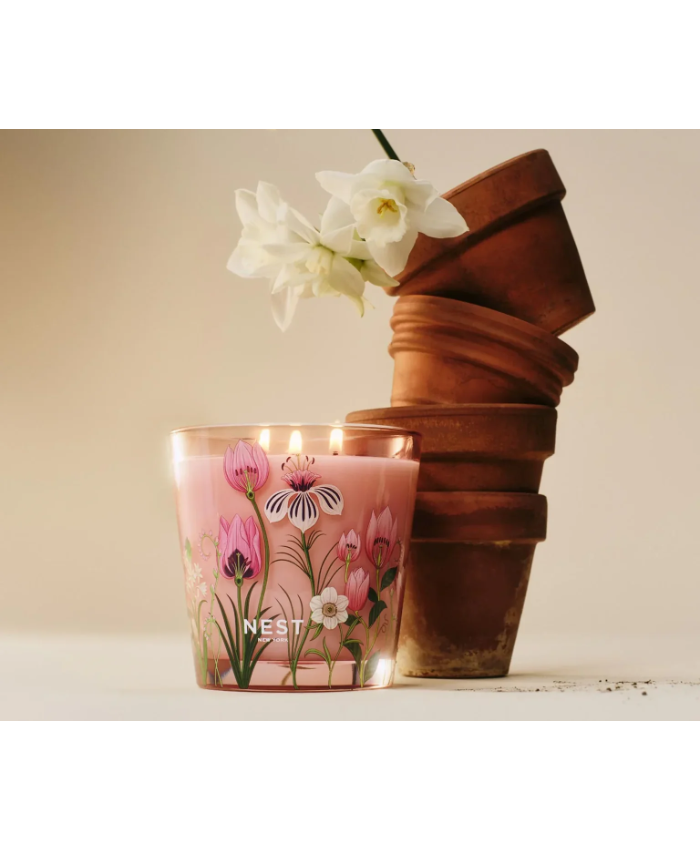 Himalayan Salt & Rosewater Decorative 3-Wick Candle