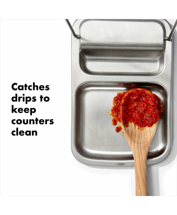 Stainless Steel Spoon Rest With Lid Holder