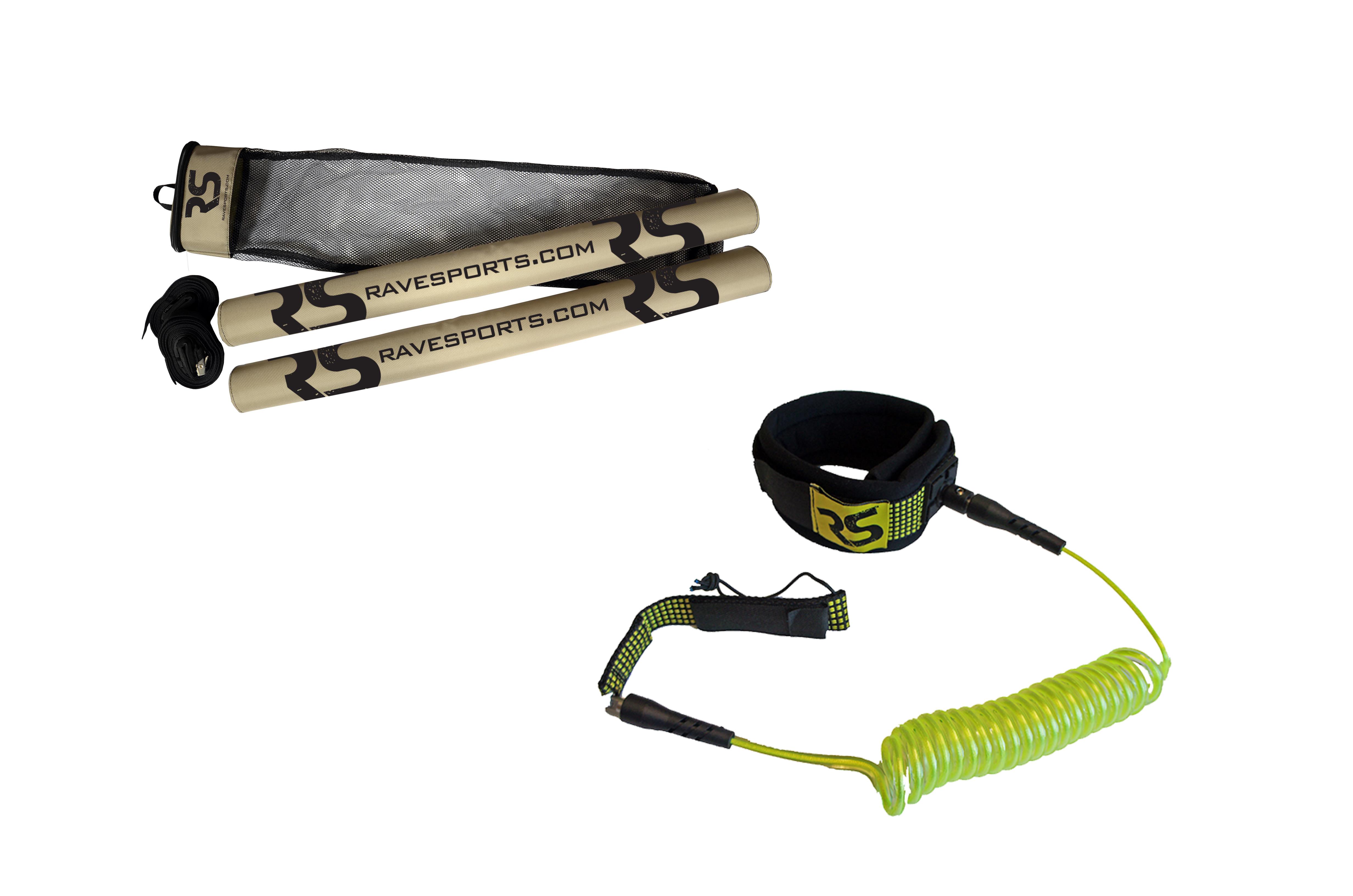 RAVE Sports - 29-Inch SUP Cross Bar Pads W/SUP Leg Leash