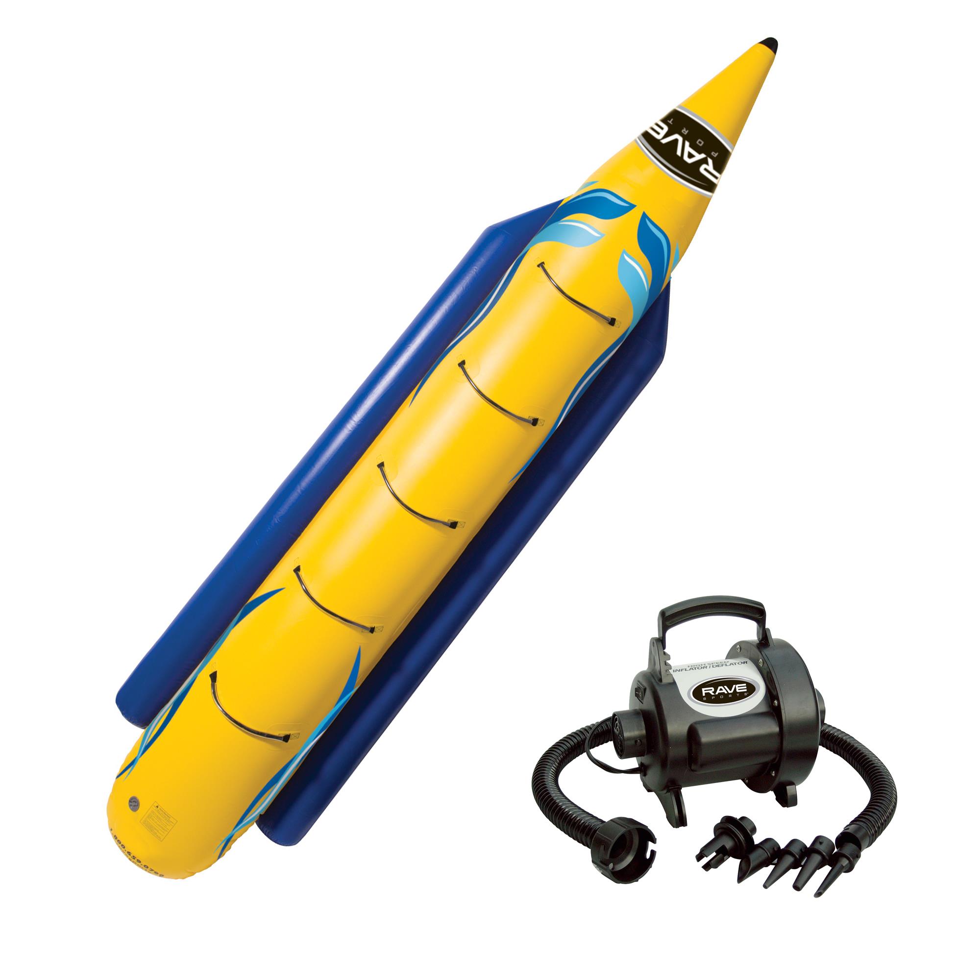 RAVE Sports - 5-Person Waterboggan Towable W/High Speed Inflator/Deflator