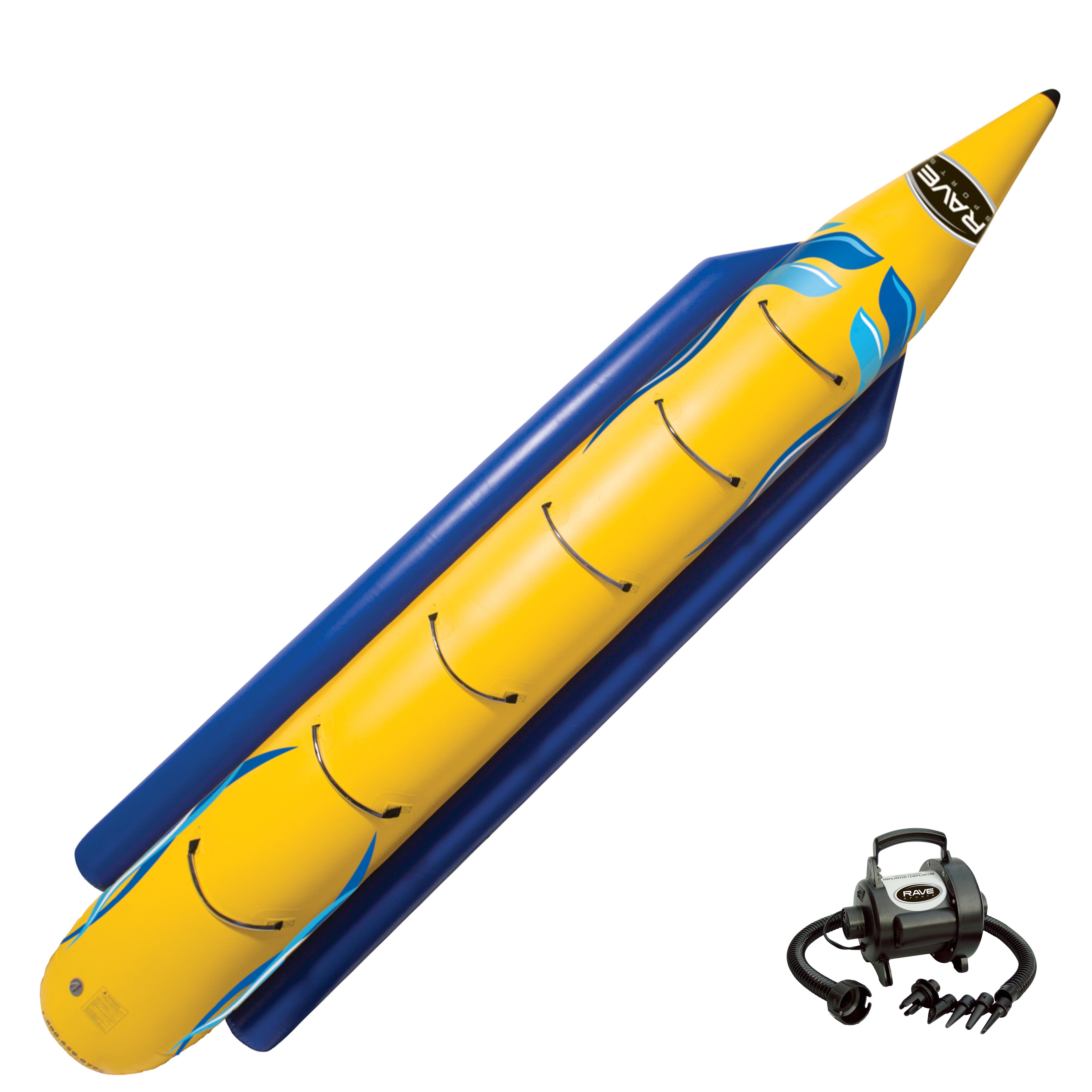 RAVE Sports - 6-Person Waterboggan Towable W/High Speed Inflator/Deflator