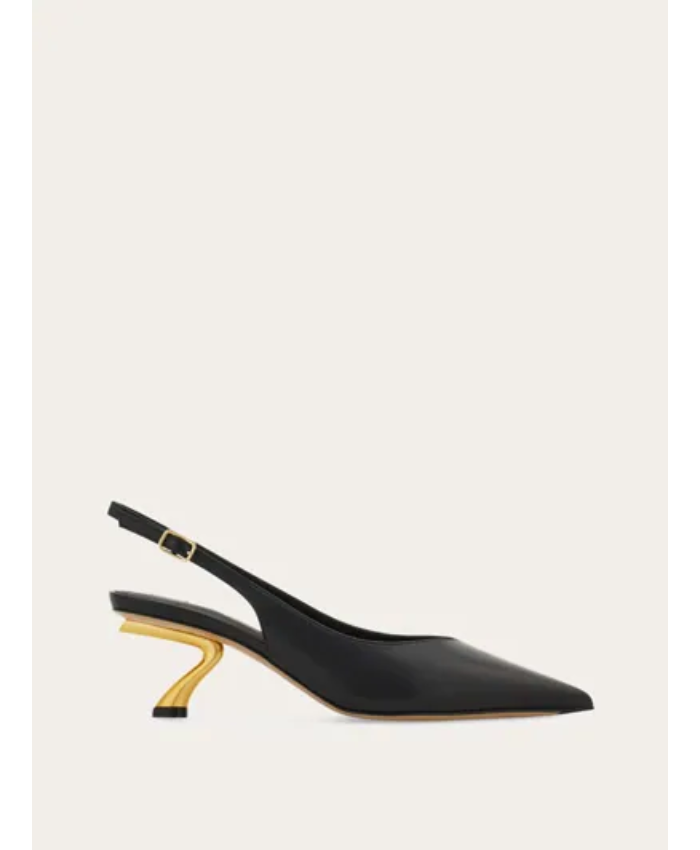 S-shaped Heel Slingback