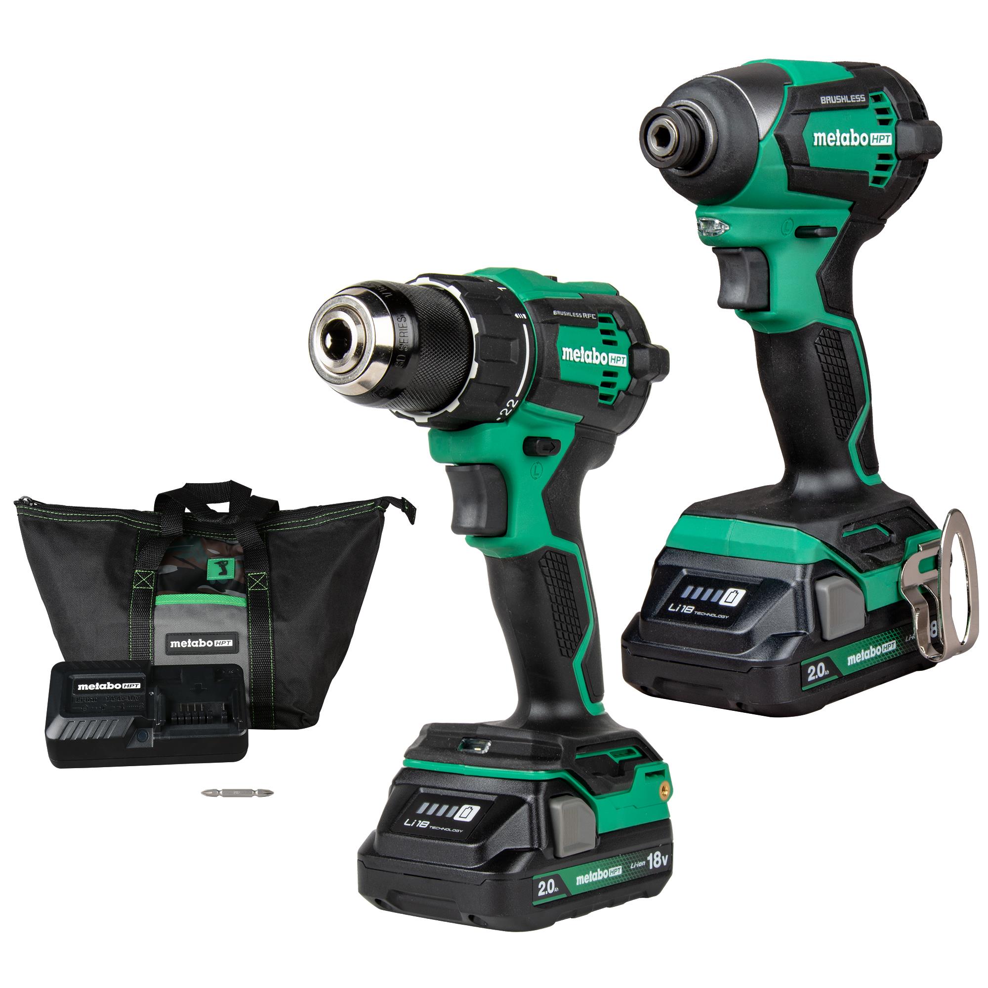 18V MV Cordless Brushless 2-Piece Cordless Impact Driver & Drill Combo Kit