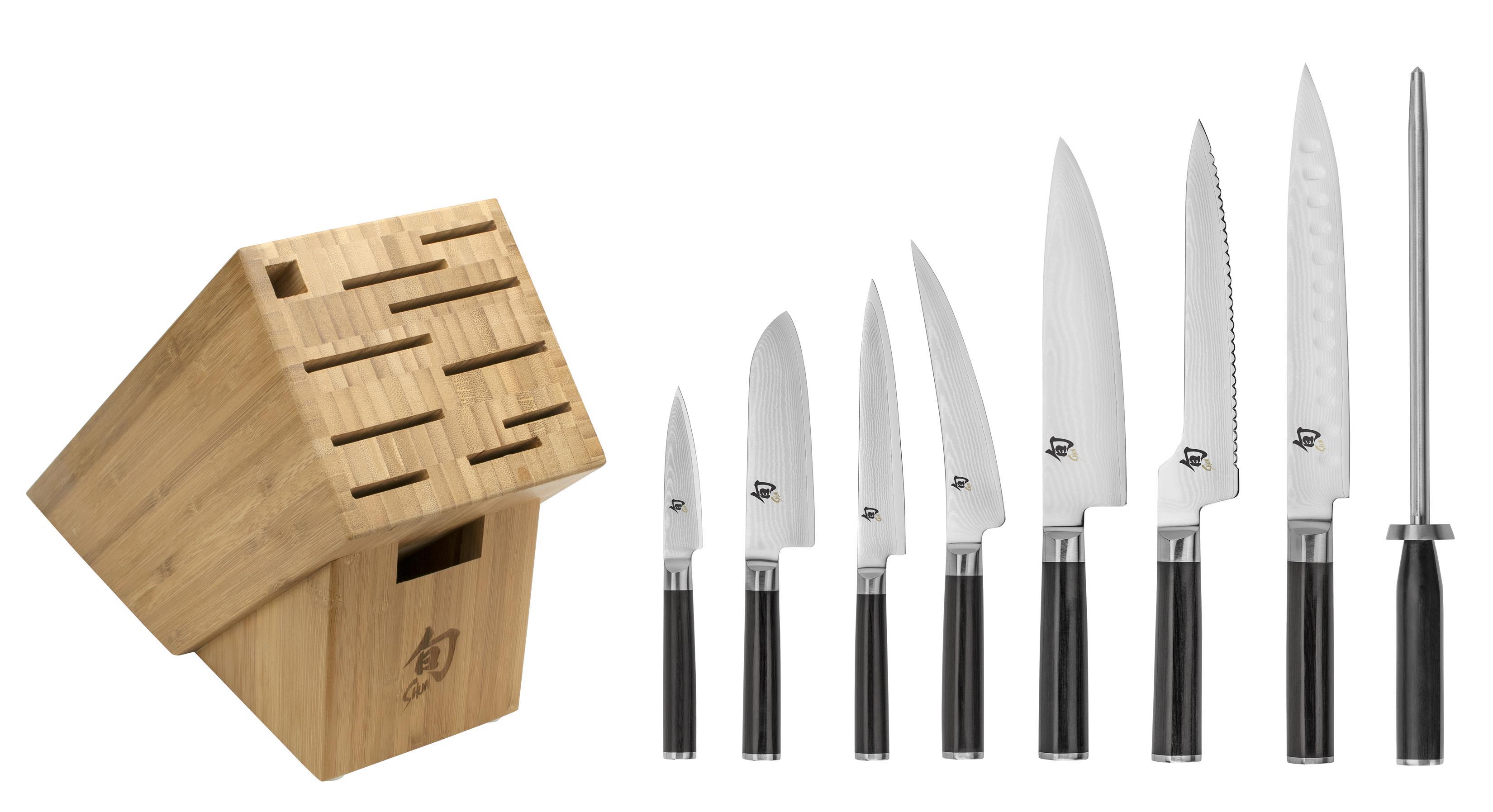 Shun Classic 9-Piece Chef's Choice Set In Bamboo Block