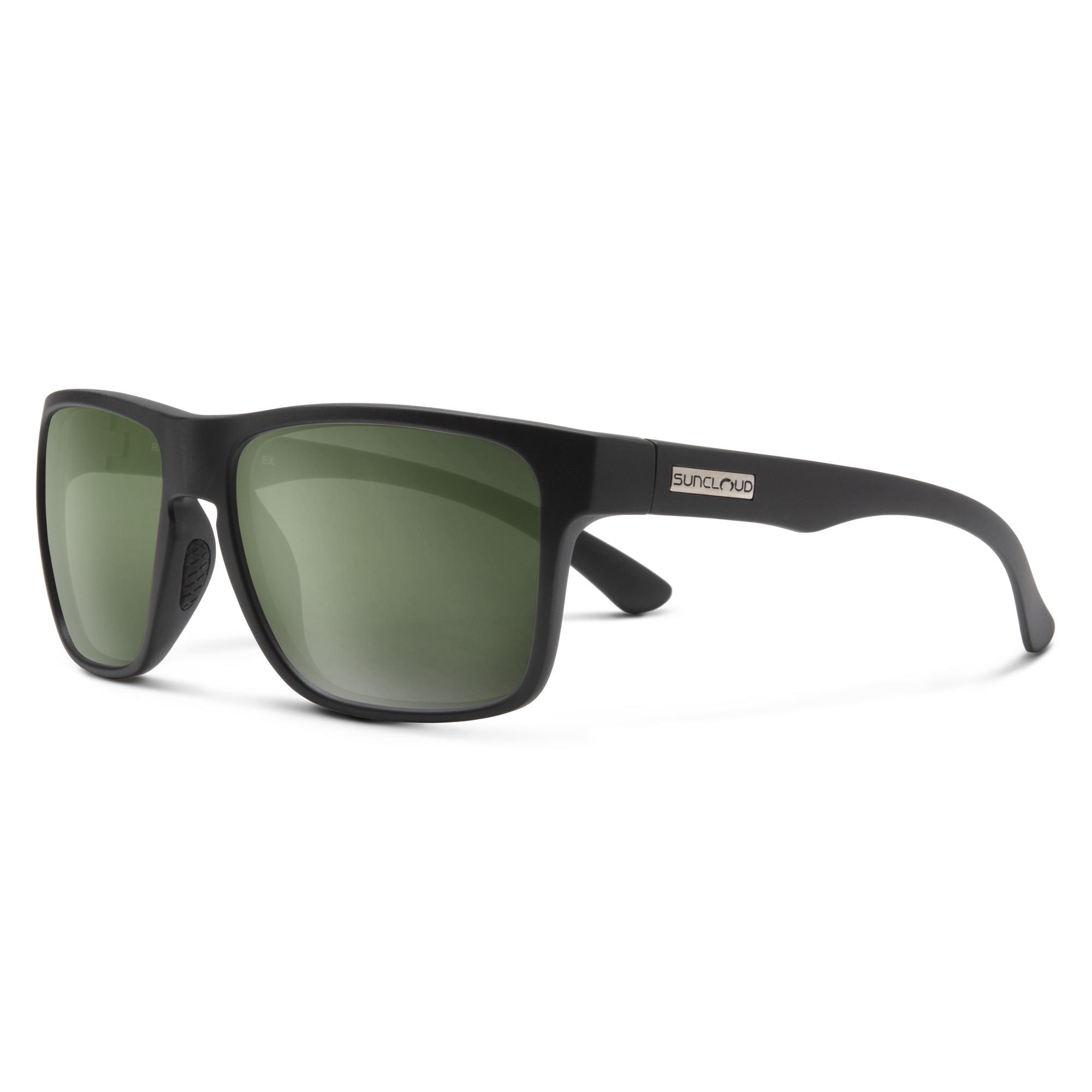 Suncloud - Rambler Sunglasses - (Frame) Matte Black; (Lens) Gray Green