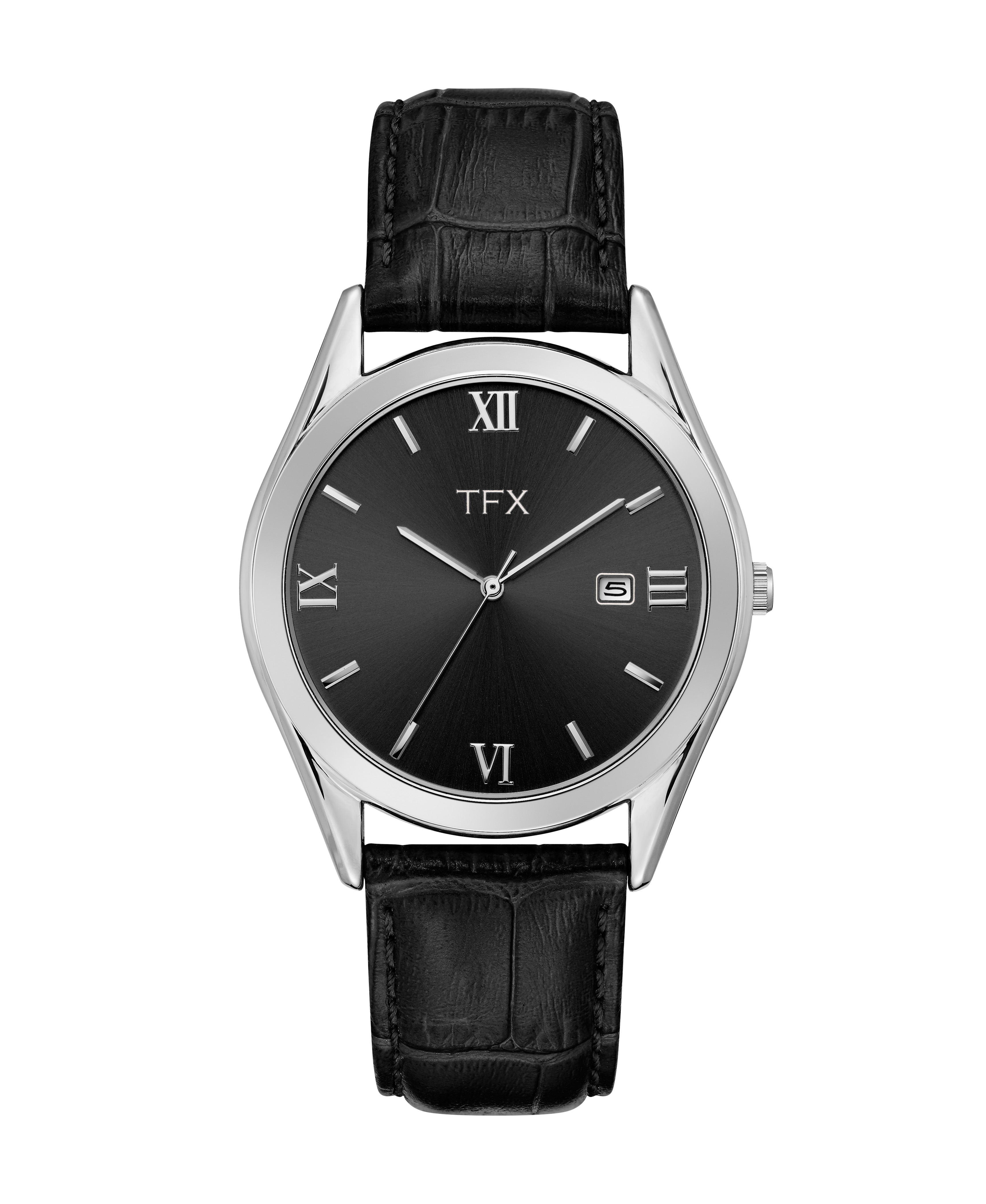 Men's Black Strap Watch