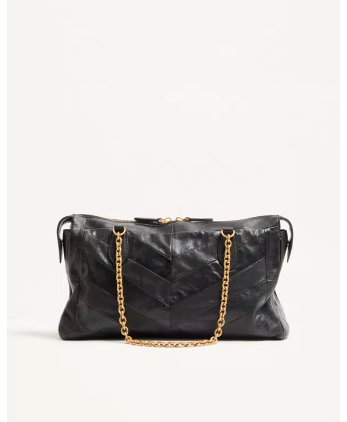 Valentino Garavani Panthea Shoulder Bag In Nappa Leather With Chevron Pattern