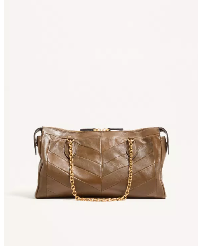 Valentino Garavani Panthea Shoulder Bag In Nappa Leather With Chevron Pattern